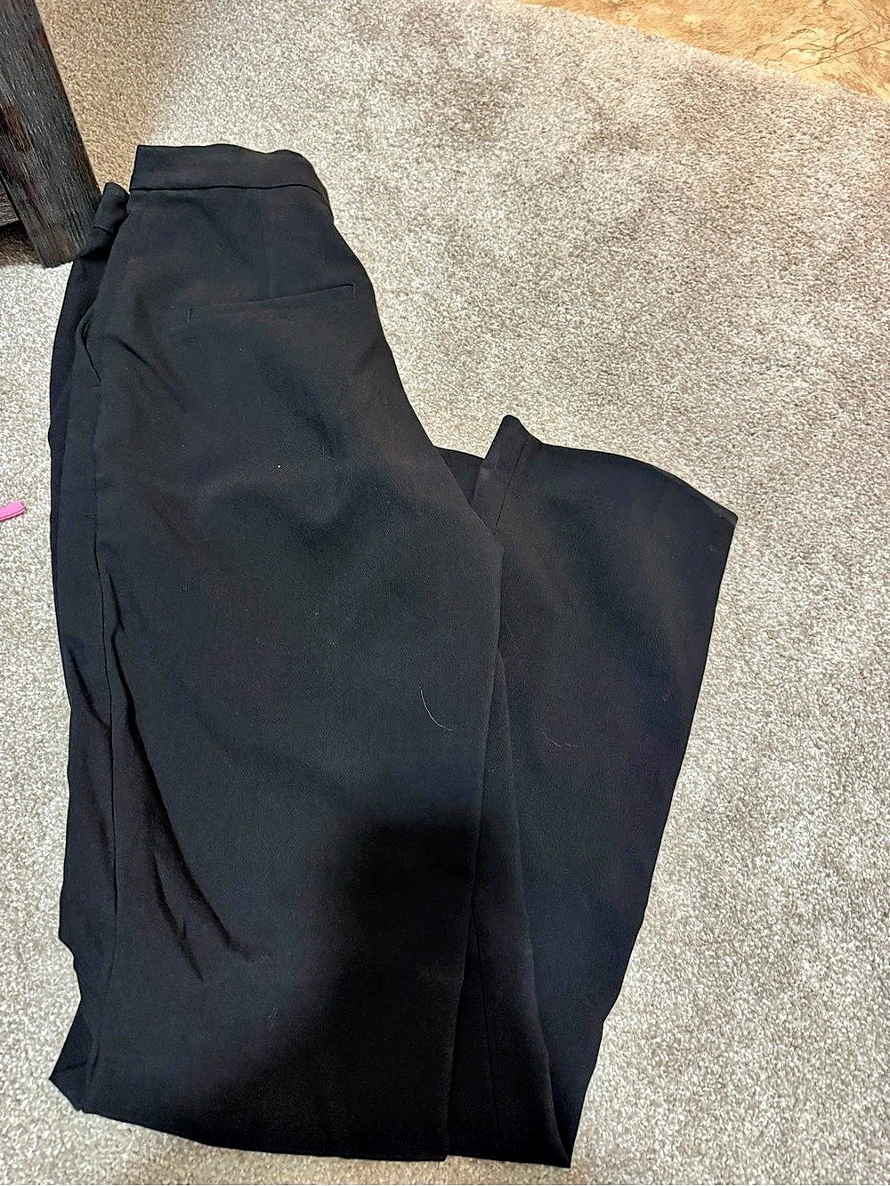 H&M Wide Leg Polyester Pants in Black Size 4